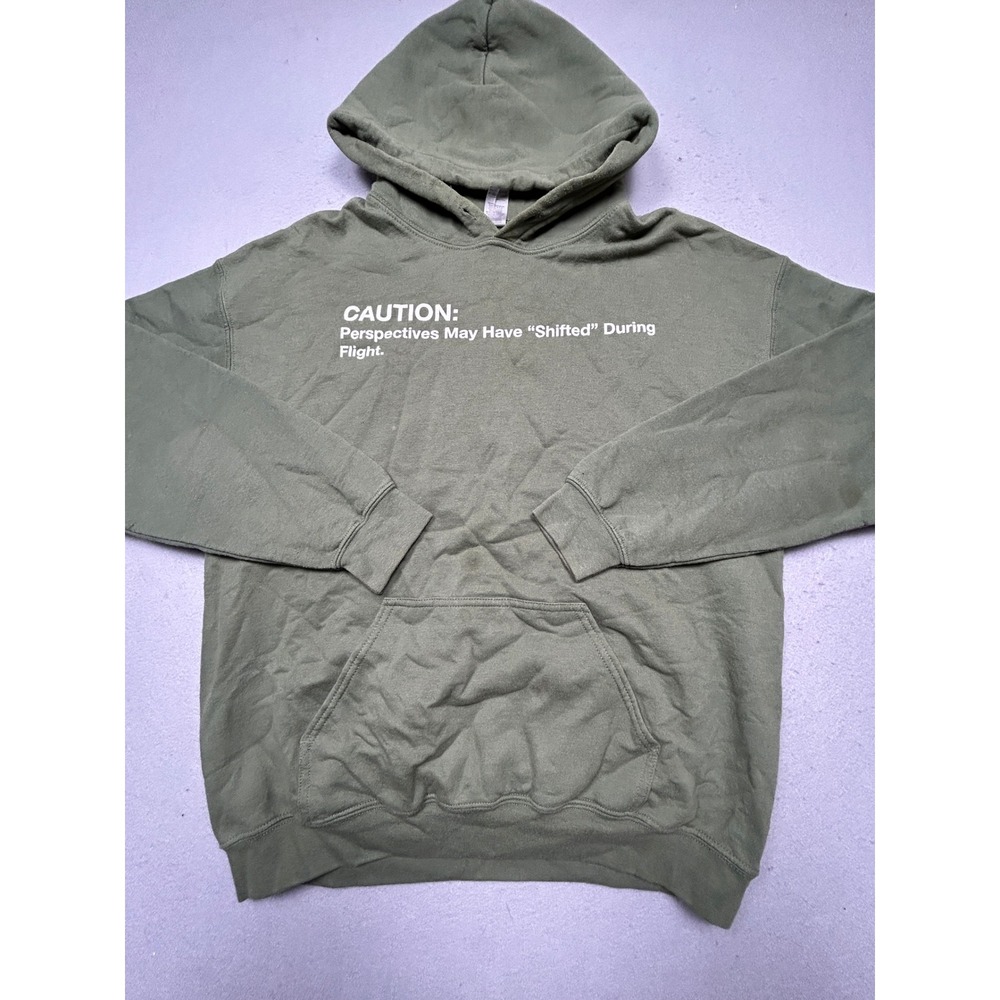 Gildan Hoodie Cotton Blend Military Green Large Mens